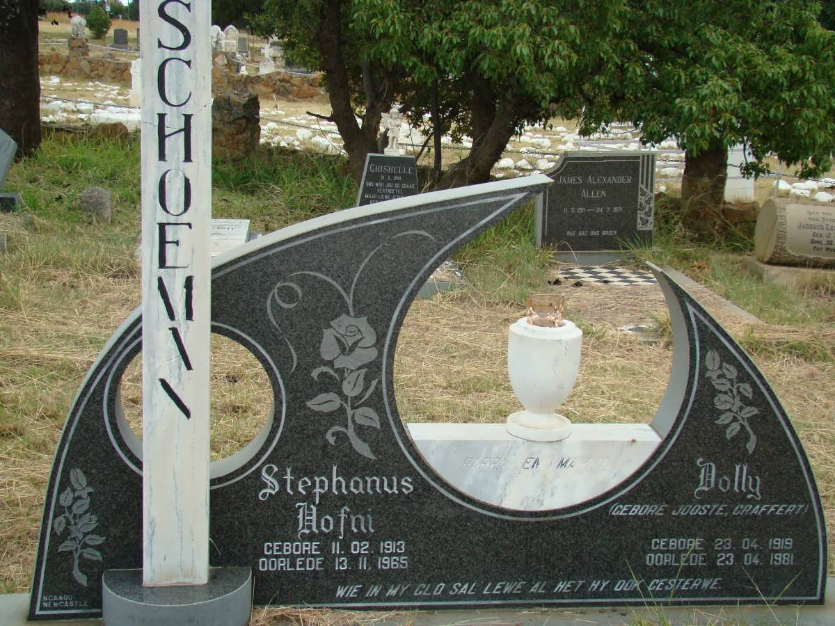 SCHOEMAN Stephanus Hofni 1913-1965 &amp; Dolly CRAFFERT nee JOOSTE 1919-1981