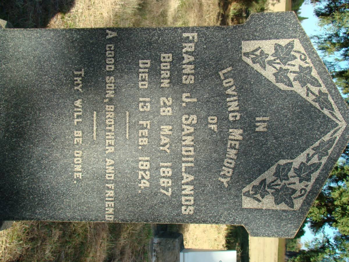 SANDILANDS Frans J. 1867-1924