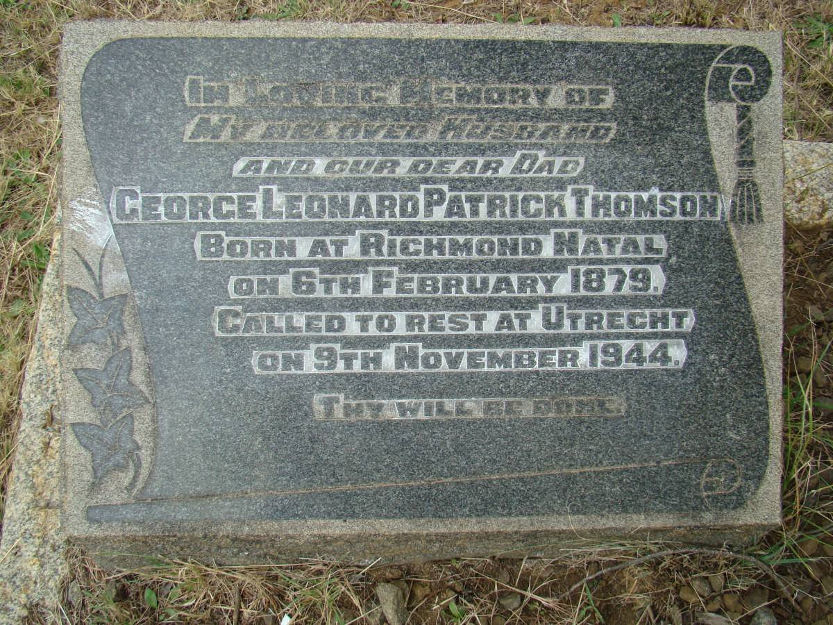 THOMSON George Leonard Patrick 1879-1944