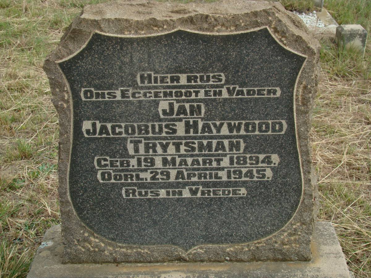 TRYTSMAN Jan Jacobus Haywood 1894-1945