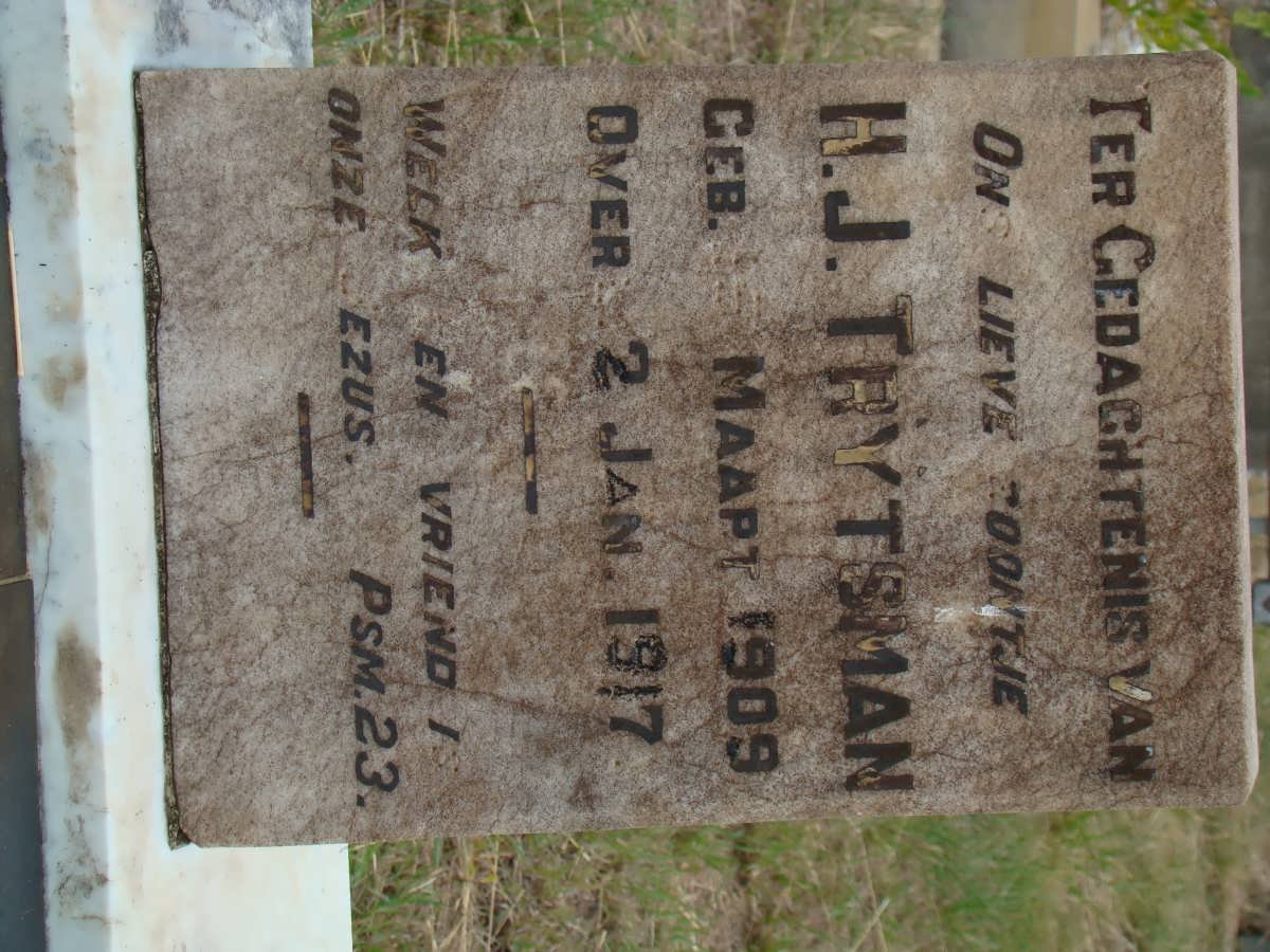TRYTSMAN H.J. 1909-1917