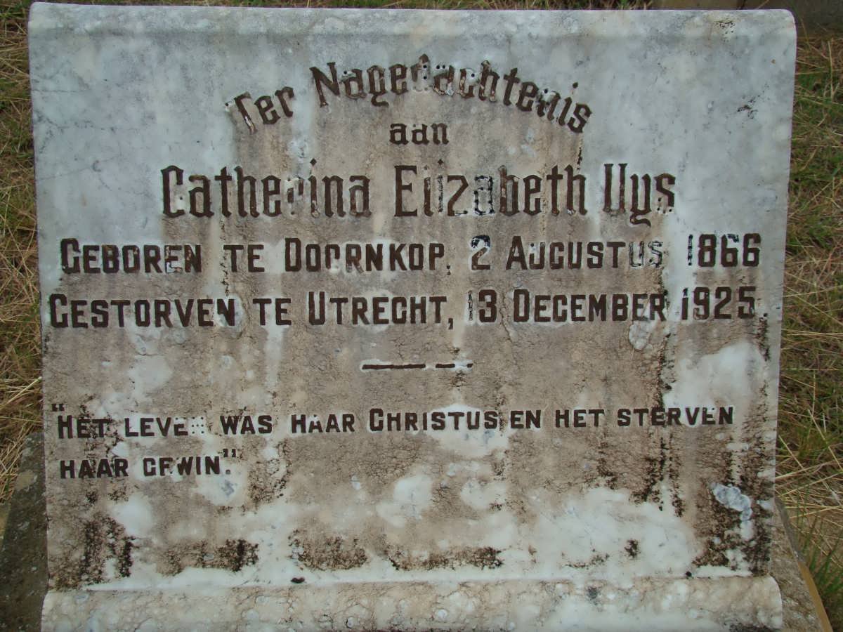 UYS Catherina Elizabeth 1866-1925