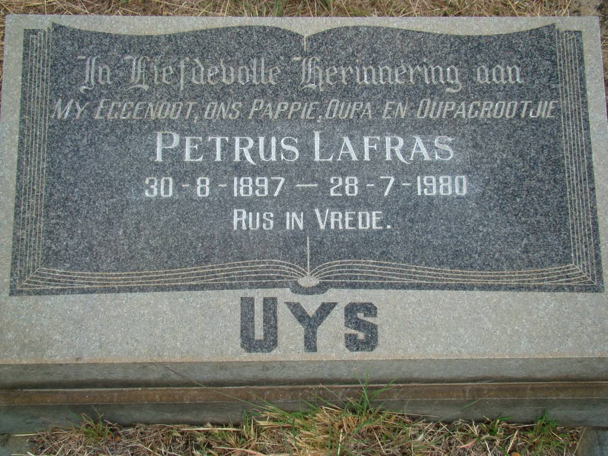 UYS Petrus Lafras 1897-1980