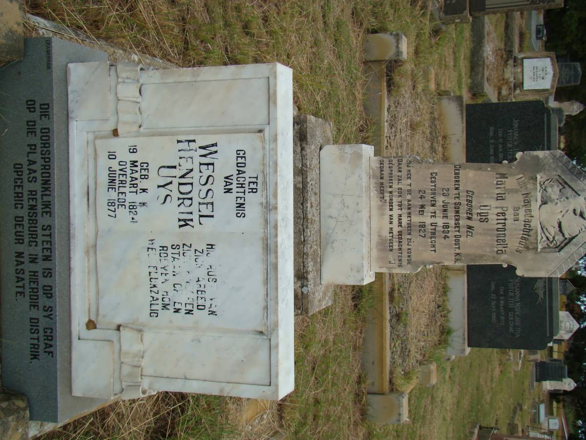 UYS Wessel Hendrik 1824-1877 &amp; Maria Petronella NEL 1834-1927