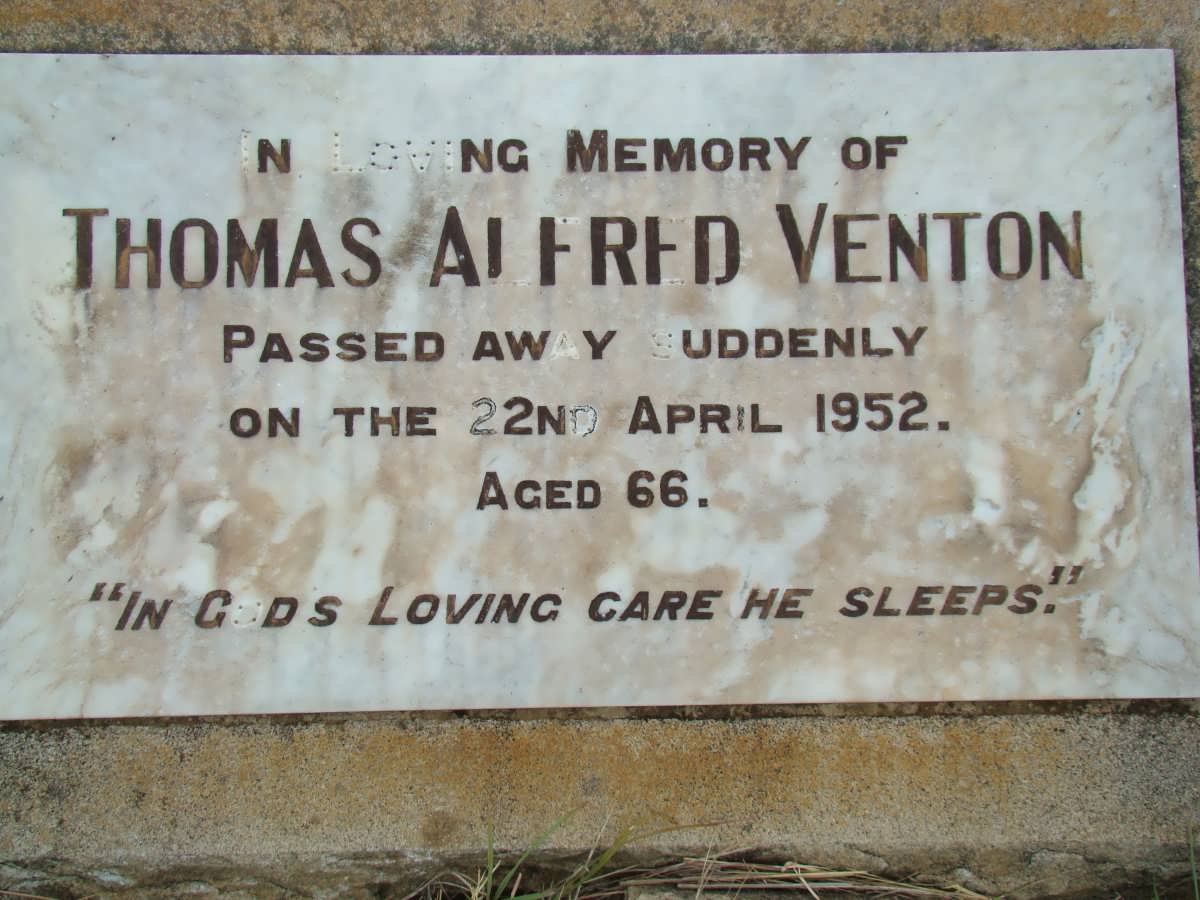 VENTON Thomas Alfred -1952