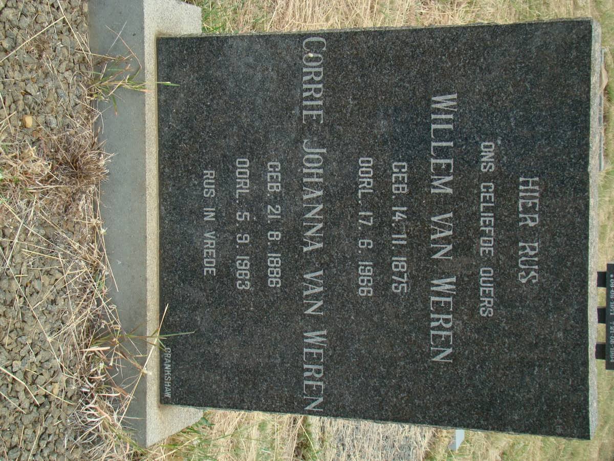 WEREN Willem, van 1875-1966 &amp; Corrie Johanna 1866-1963
