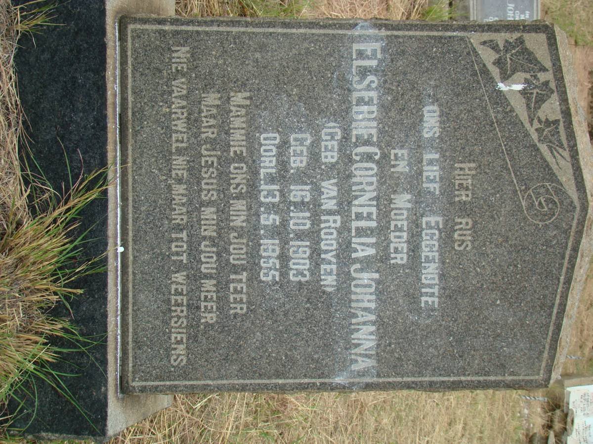 ? Elsebie Cornelia Johanna nee VAN ROOYEN 1903-1955