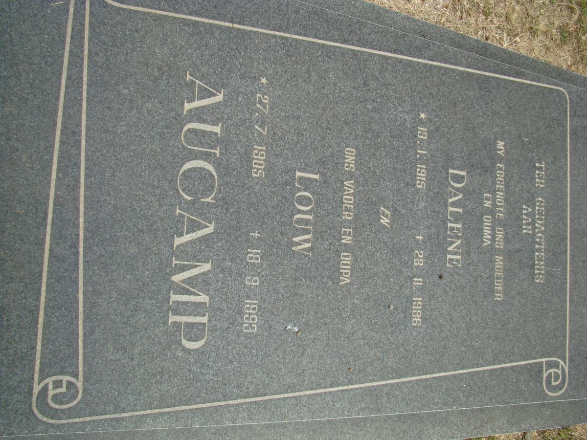 AUCAMP Louw 1905-1993 &amp; Dalene 1915-1986