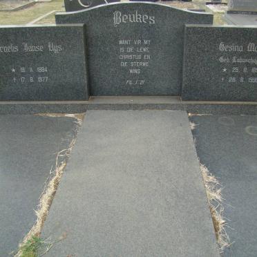 BEUKES Cornelis Janse Uys 1884-1977 &amp; Gesina Maria LABUSCHAGNE 1891-1990