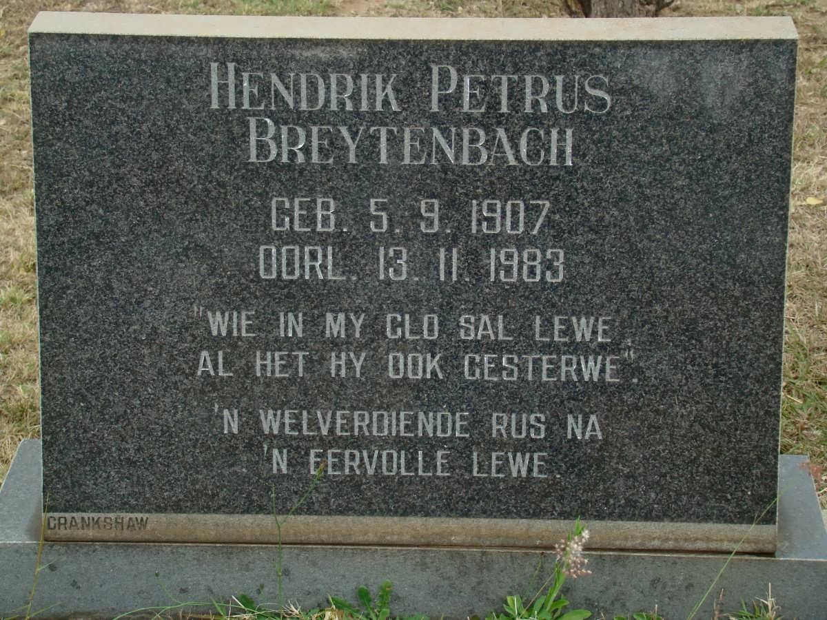 BREYTENBACH Hendrik Petrus 1907-1983