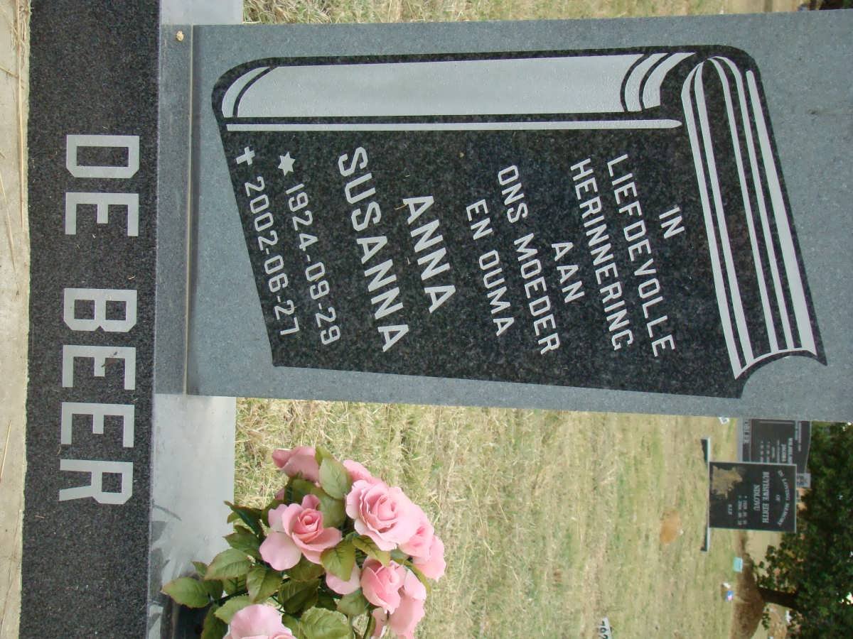 BEER Anna Susanna, de 1924-2002