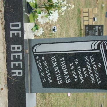 BEER Thomas Ignatius, de 1917-2003