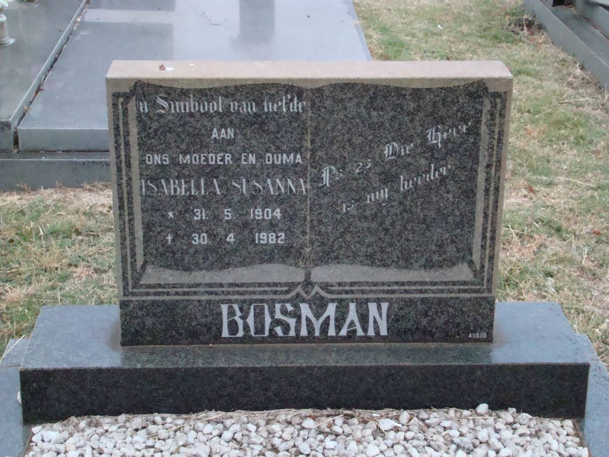 BOSMAN Isabella Susanna 1904-1982