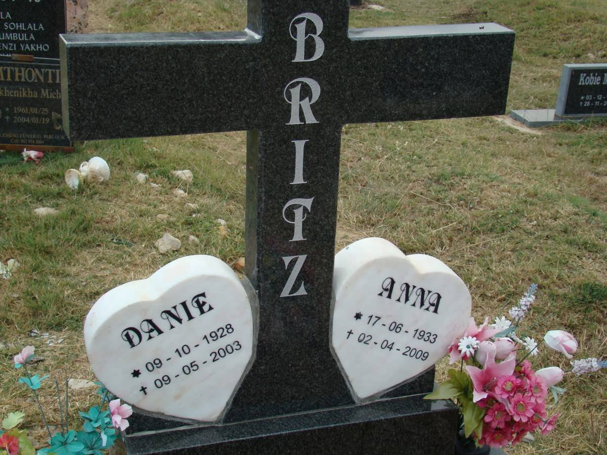 BRITZ Danie 1928-2003 &amp; Anna 1933-2009