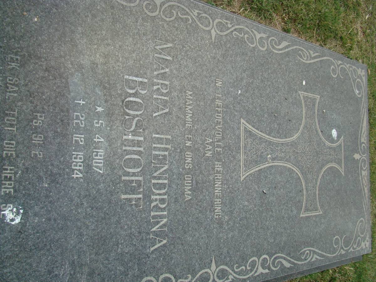 BOSHOFF Maria Hendrina 1907-1994