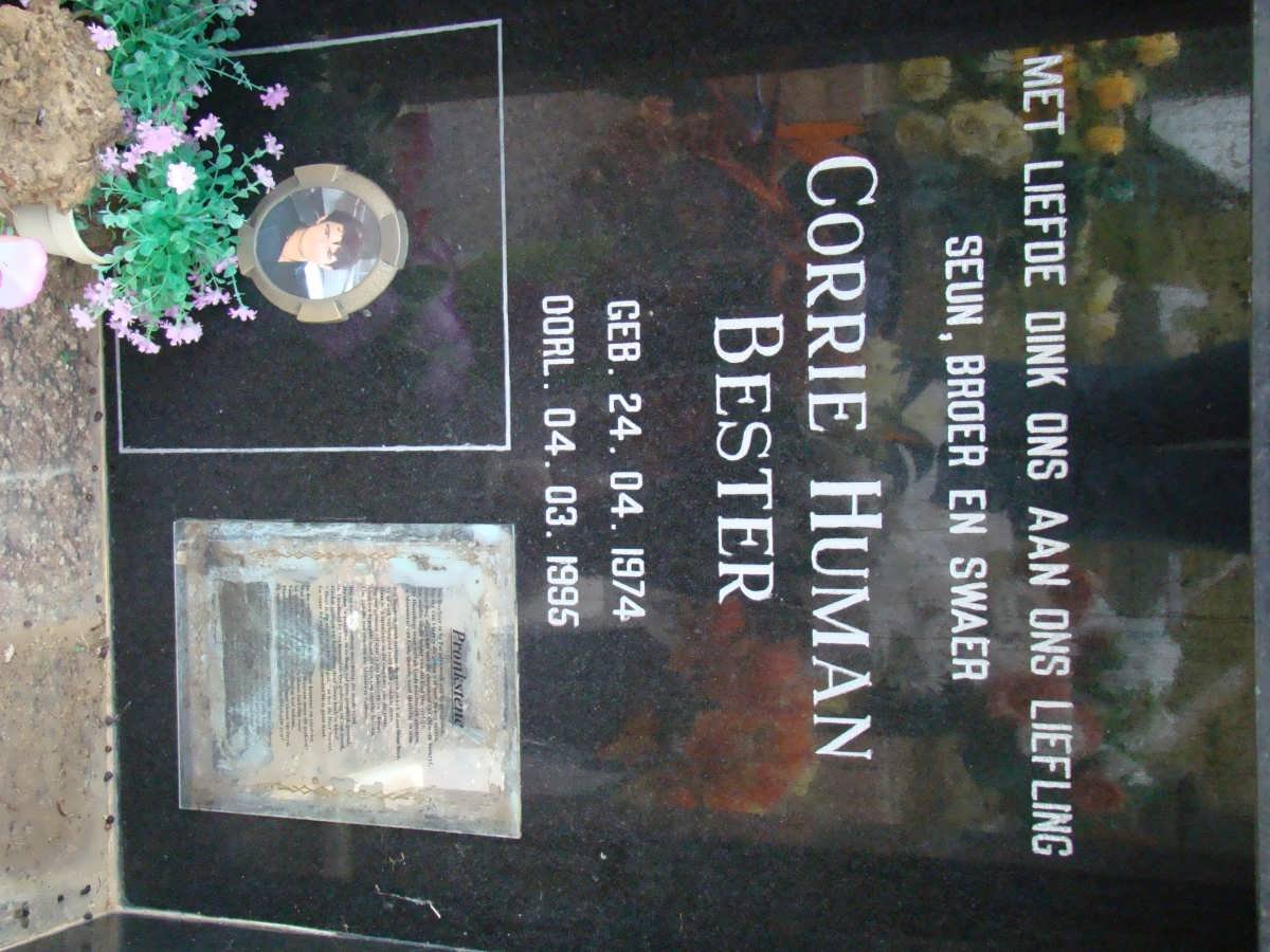 BESTER Corrie Human 1974-1995