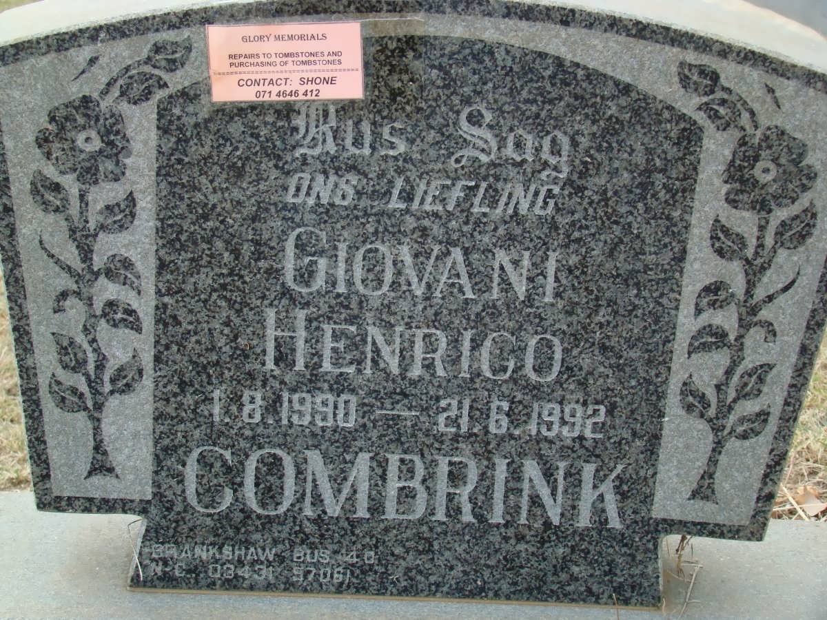 COMBRINK Giovani Henrico 1990-1992