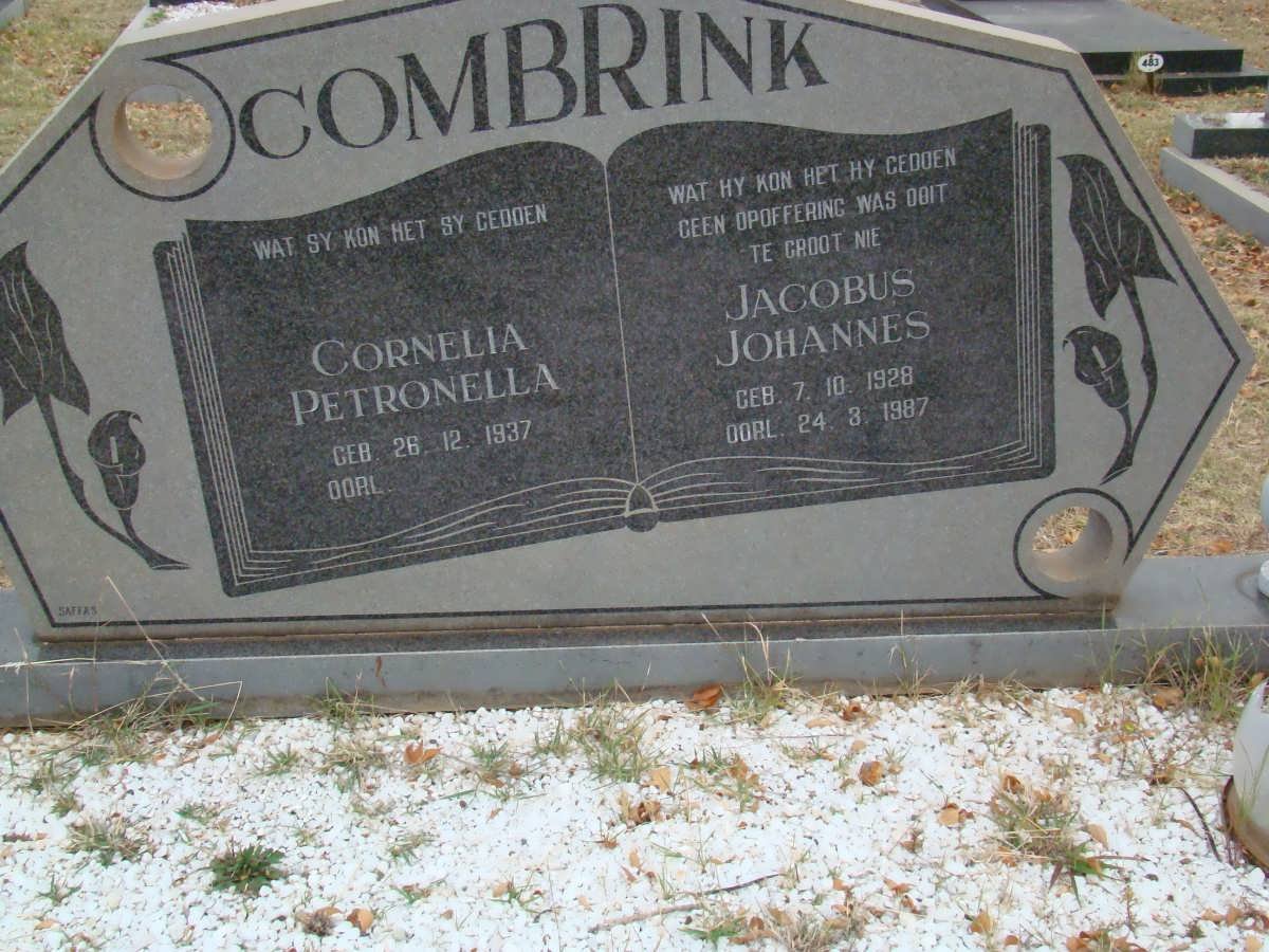 COMBRINK Jacobus Johannes 1928-1987 &amp; Cornelia Petronella 1937-