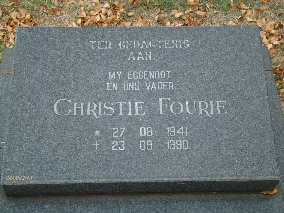 FOURIE Christie 1941-1990