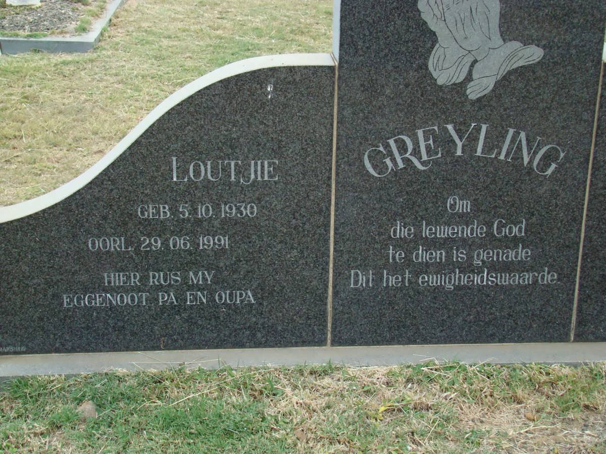 GREYLING Loutjie 1930-1991