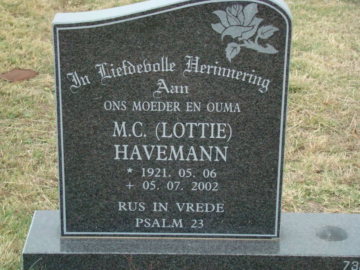 HAVEMANN M.C. 1921-2006