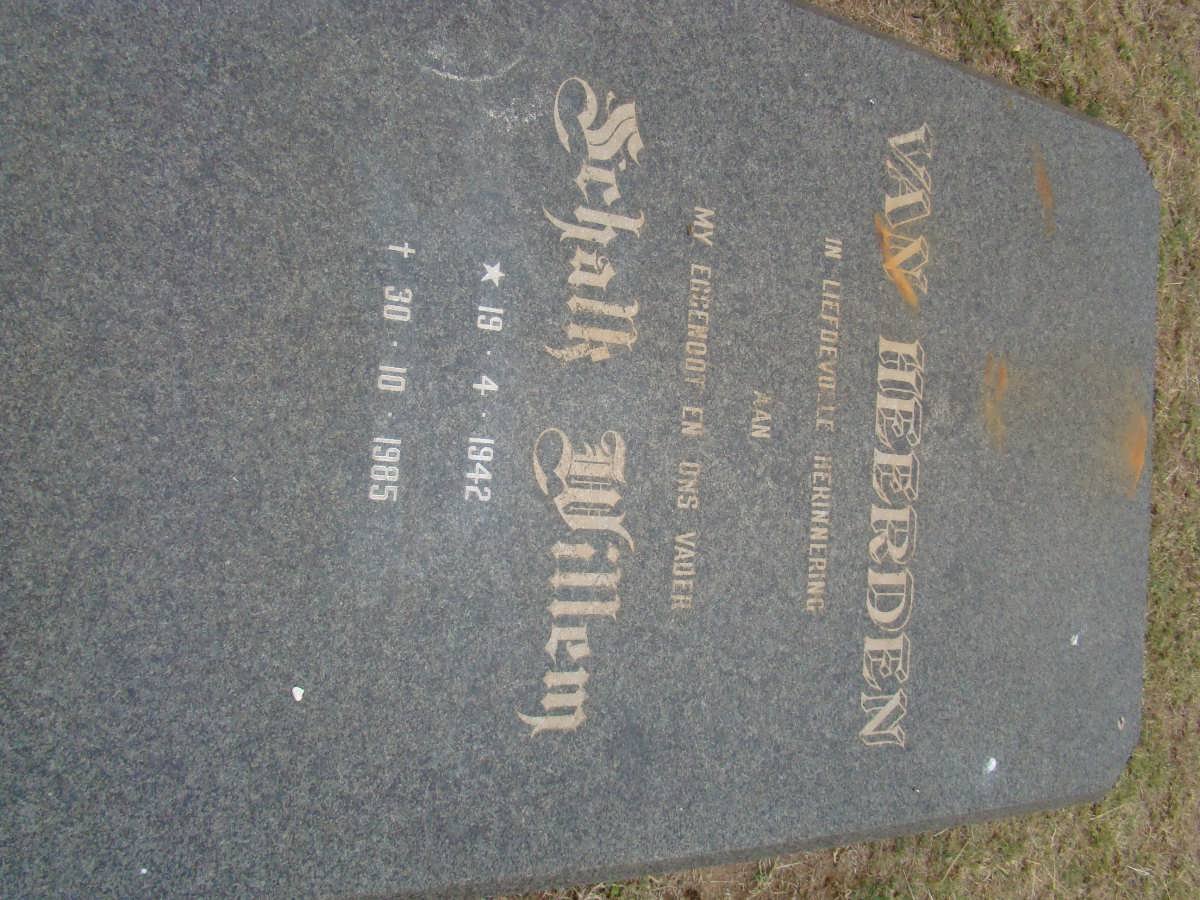 HEERDEN Schalk Willem, van 1942-1985