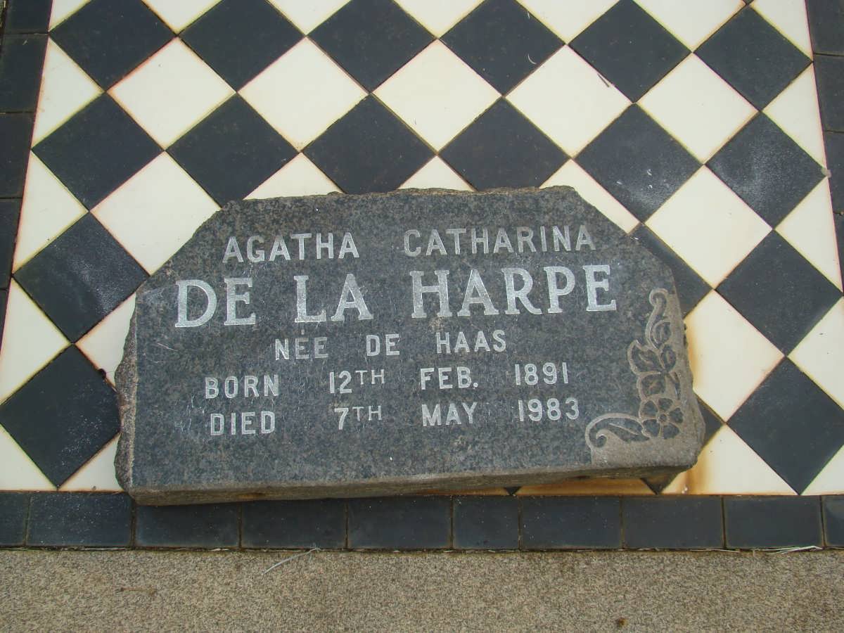 HARPE Agatha Catharina, de la nee DE HAAS 1891-1983