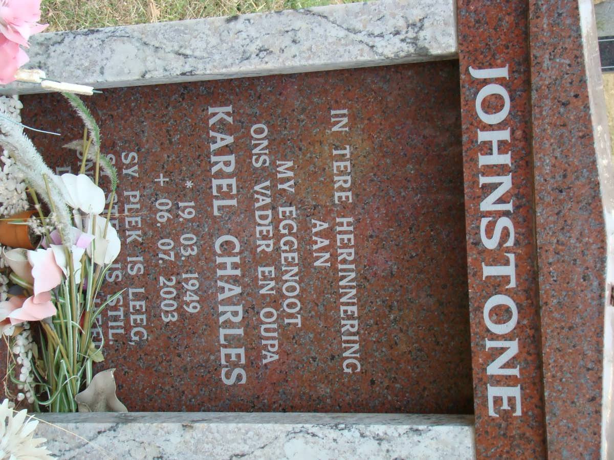 JOHNSTONE Karel Charles 1949-2003