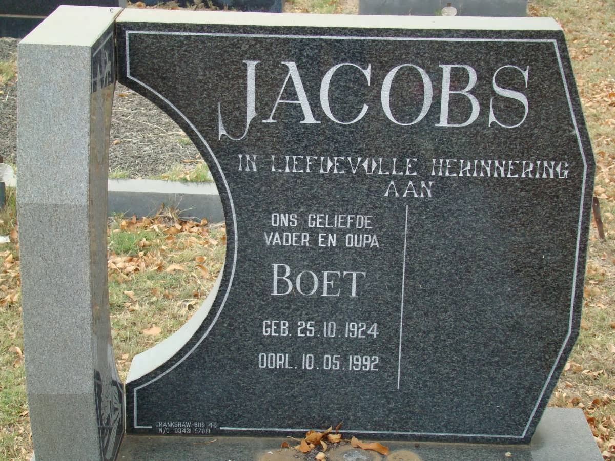 JACOBS Boet 1924-1992