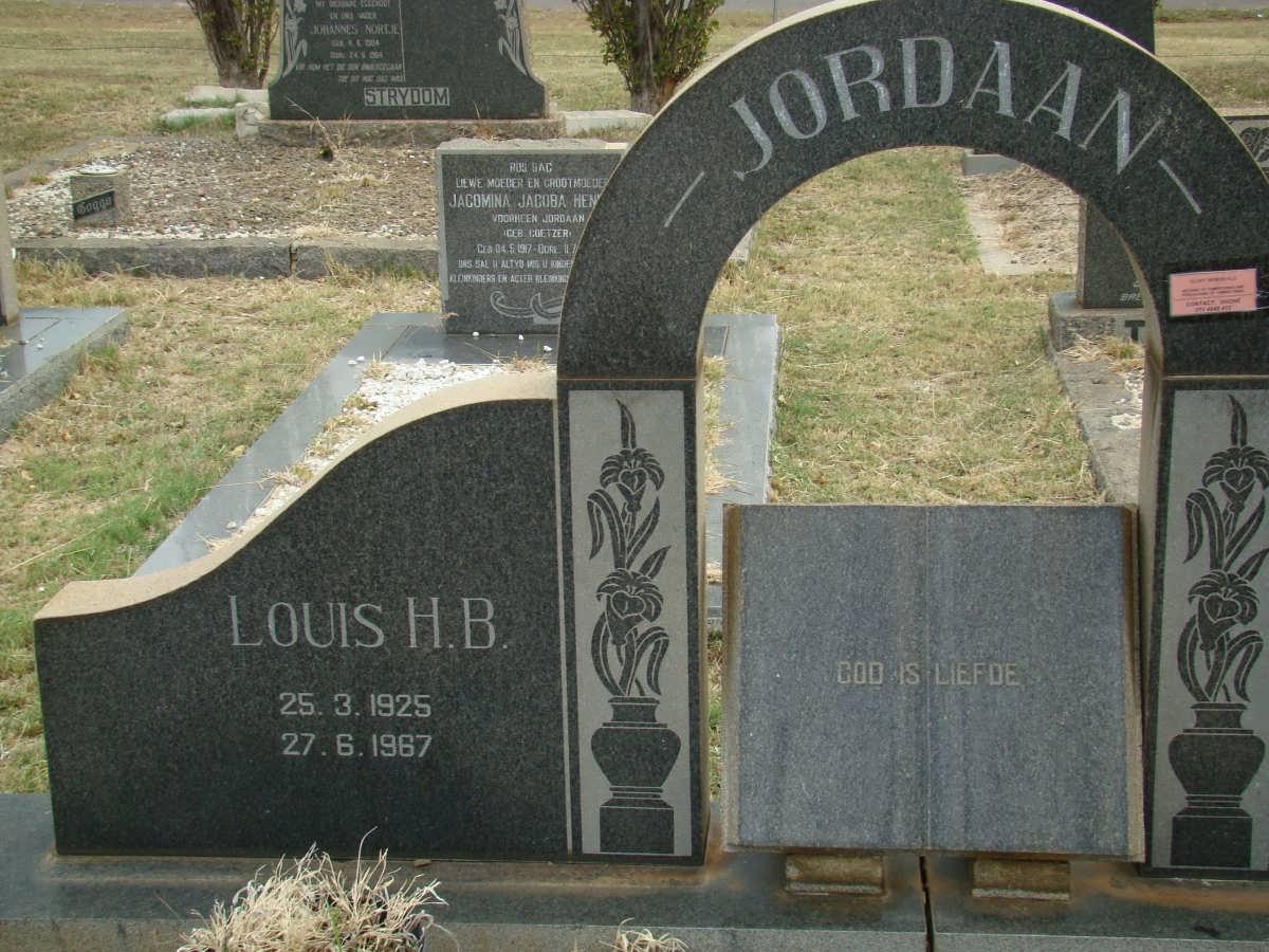 JORDAAN Louis H.B. 1925-1967