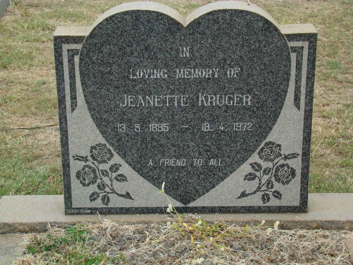 KRUGER Jeanette 1895-1972