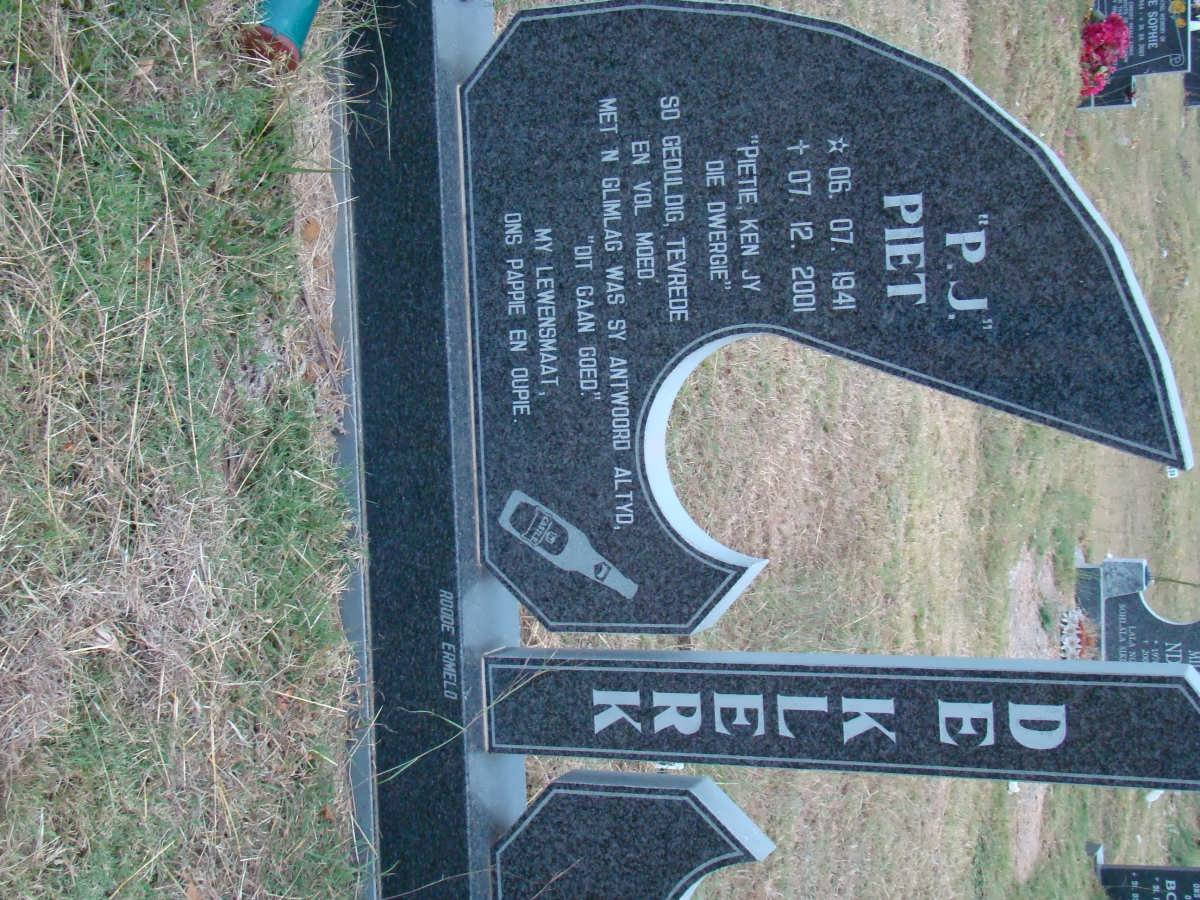 KLERK P.J., de 1941-2001