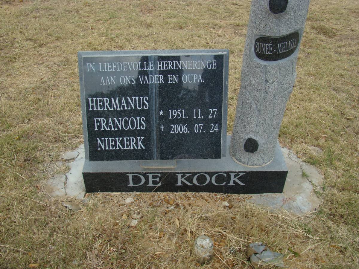 KOCK Hermanus Francois Niekerk, de 1951-2006