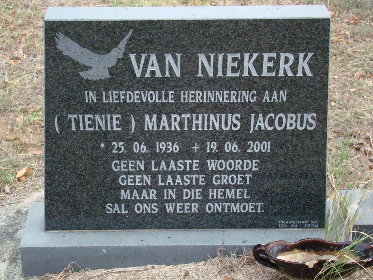 NIEKERK Marthinus Jacobus, van 1936-2001