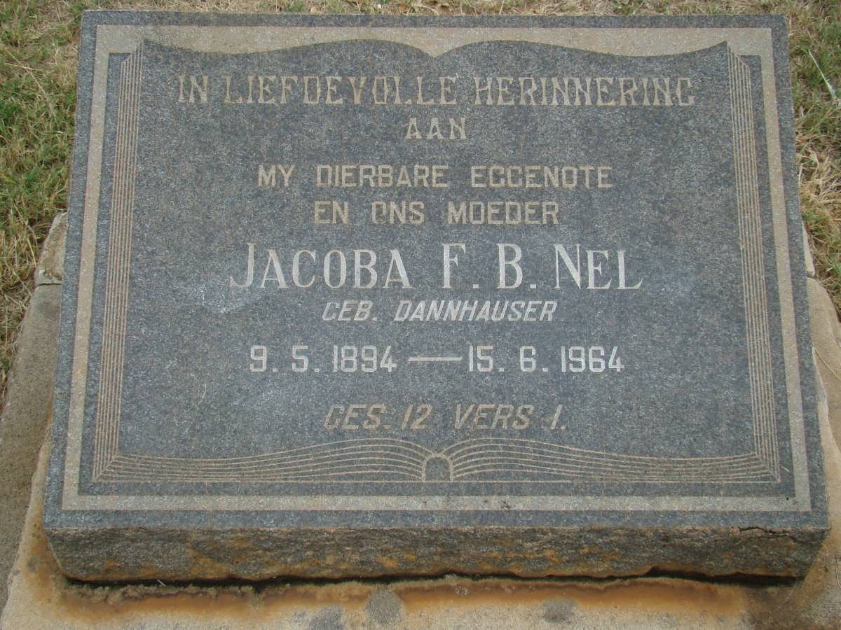 NEL Jacoba J.B. nee DANNHAUSER 1894-1964