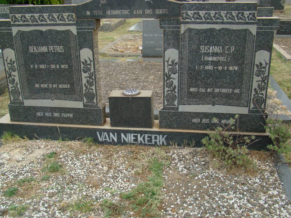 NIEKERK Benjamin Petrus, van 1887-1972 &amp; Susanna C.P. SWANEPOEL 1890-1979