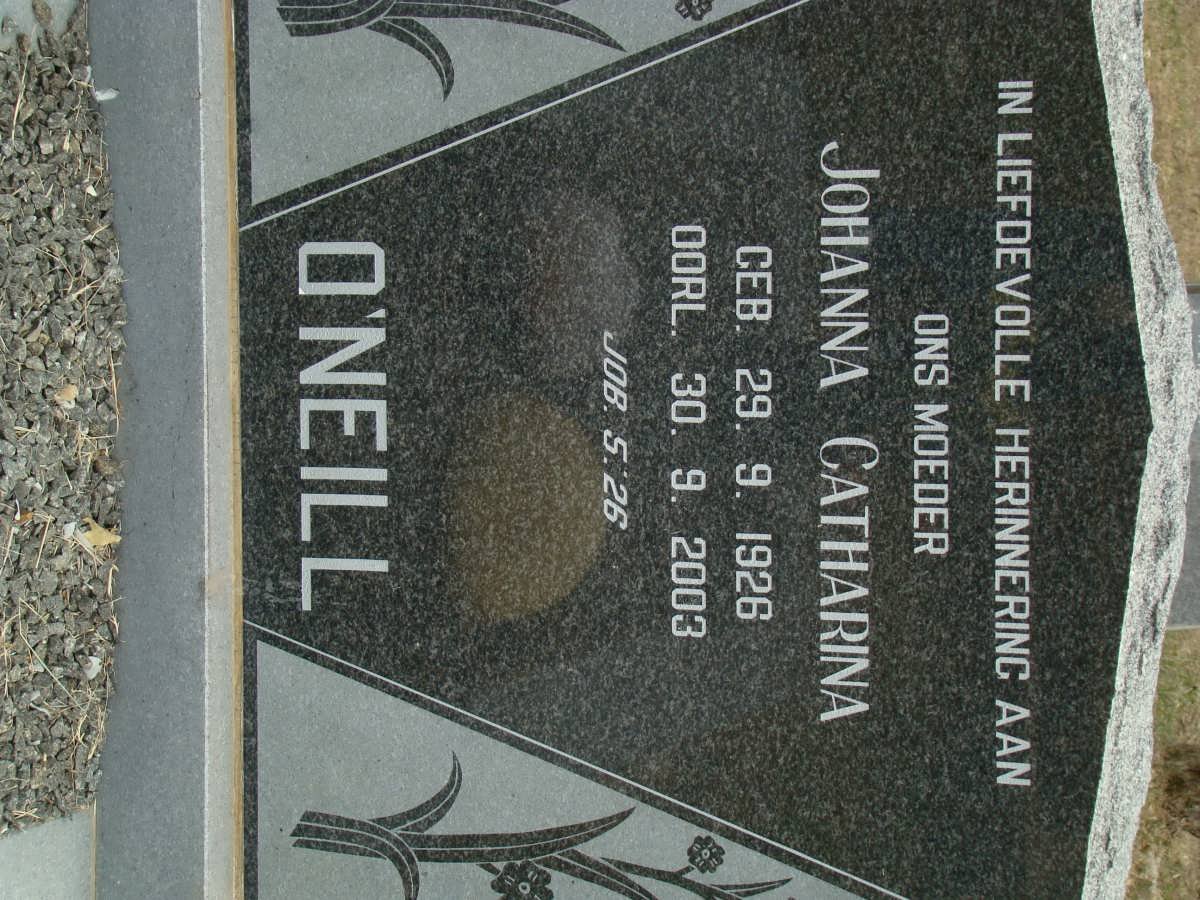O'NEILL Johanna Catharina 1926-2003