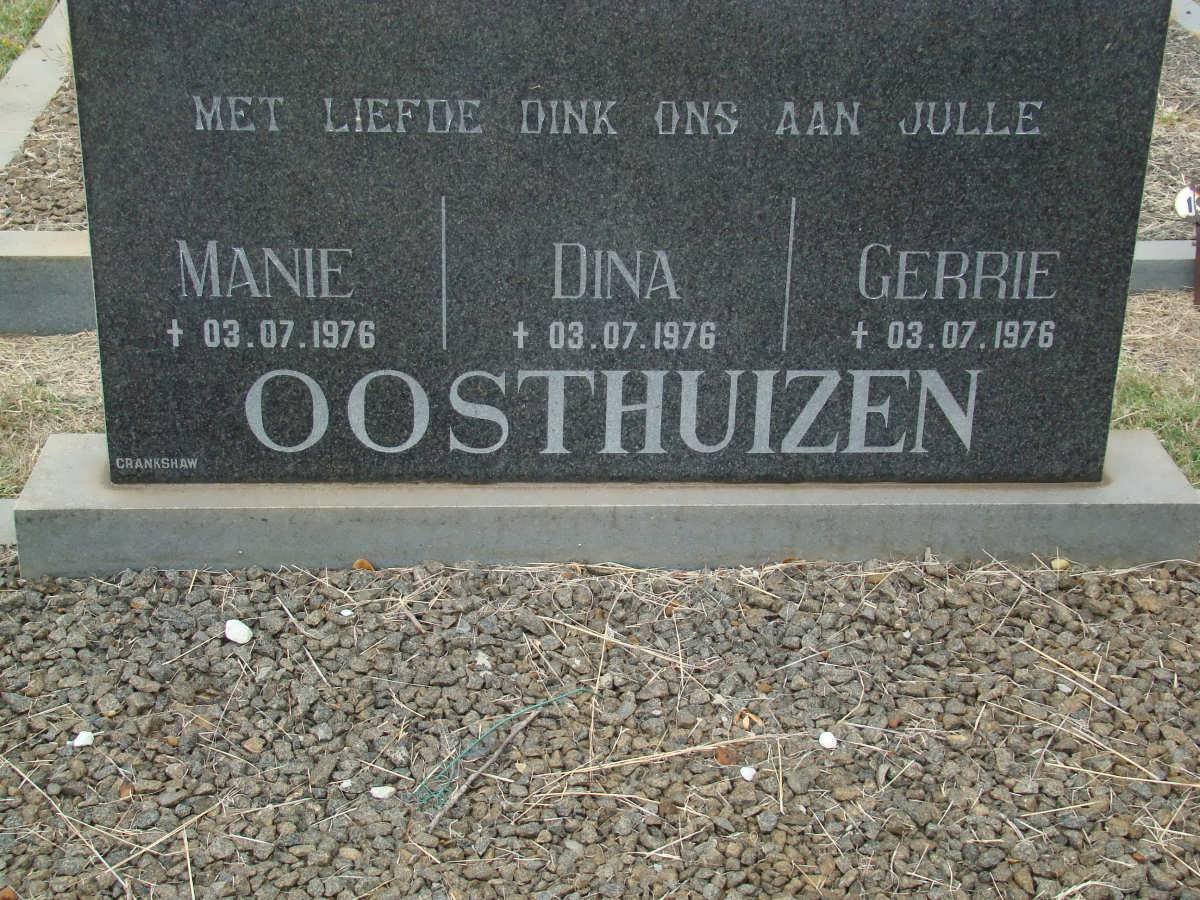 OOSTHUIZEN Manie -1976 :: OOSTHUIZEN Dina -1976 :: OOSTHUIZEN Gerrie -1976