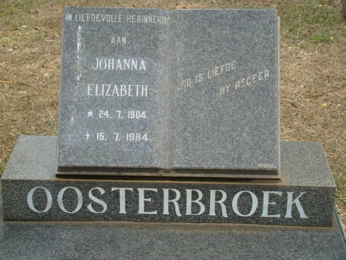 OOSTERBROEK Johanna Elizabeth 1904-1984