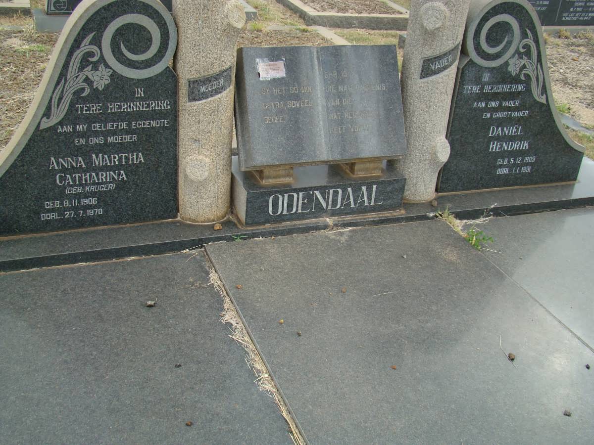 ODENDAAL Daniel Hendrik 1909-1991 &amp; Anna Martha Catharina KRUGER 1906-1970