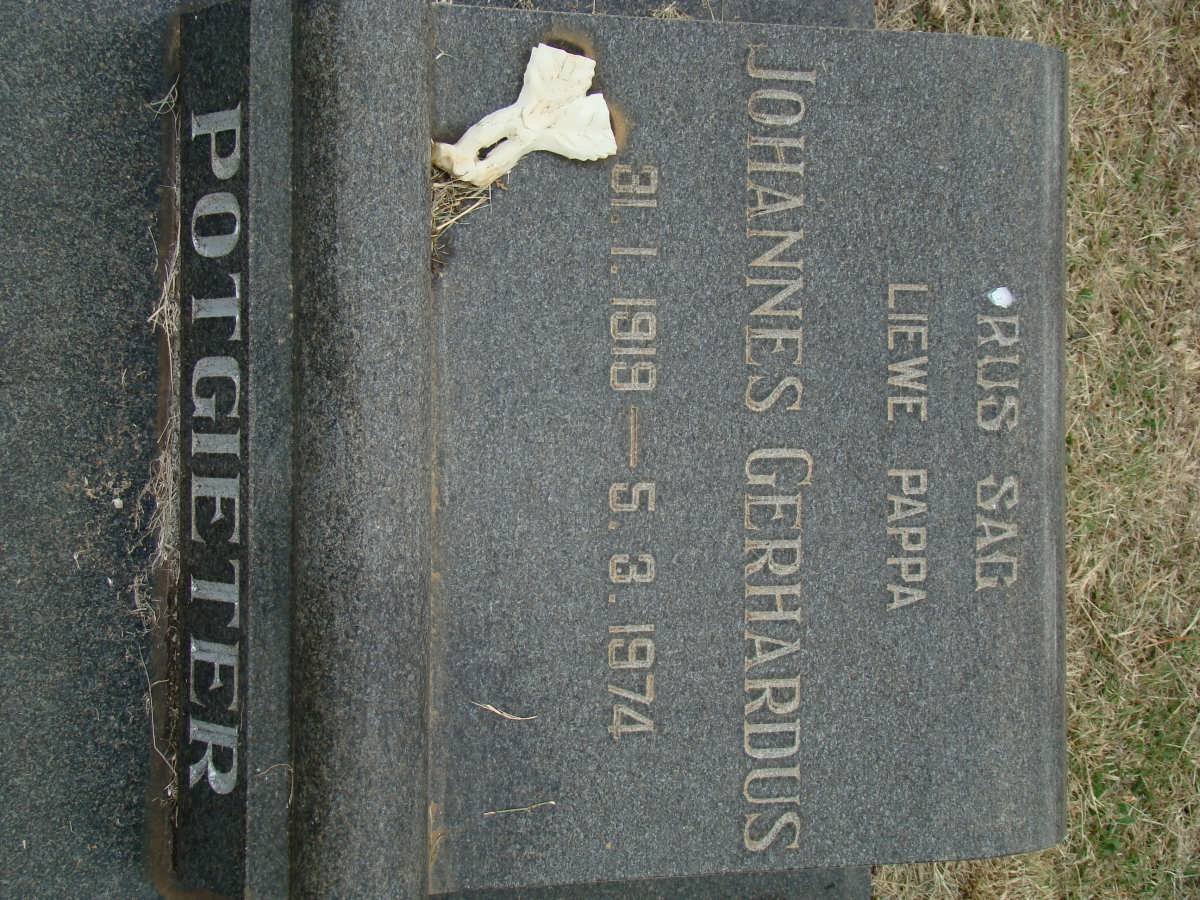 POTGIETER Johannes Gerhardus 1919-1974