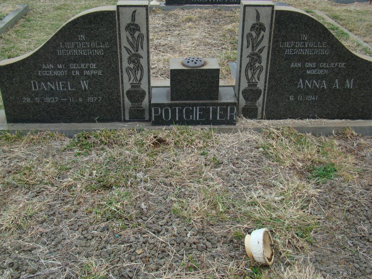 POTGIETER Daniel W. 1937-1977 &amp; Anna A.M. 1941-
