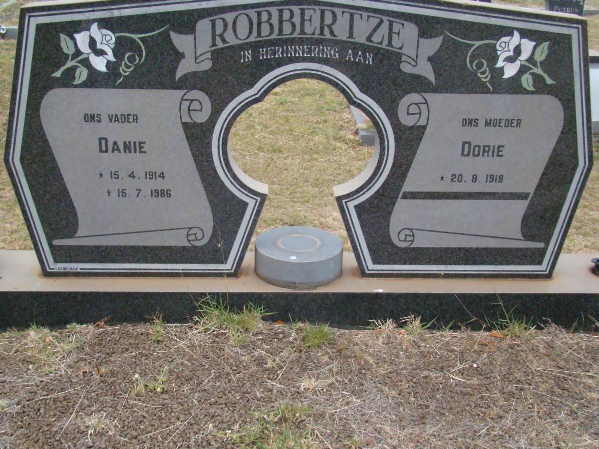 ROBBERTZE Danie 1914-1986 &amp; Dorie 1918-