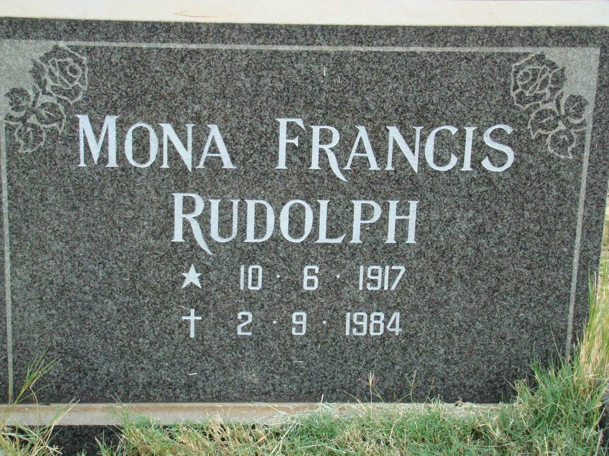 RUDOLPH Mona Francis 1917-1984
