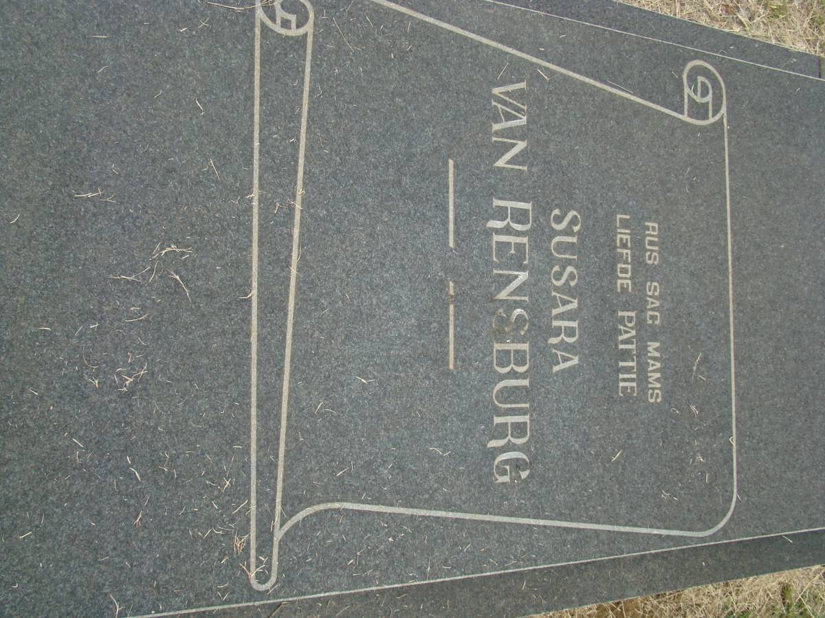 RENSBURG Susara, van