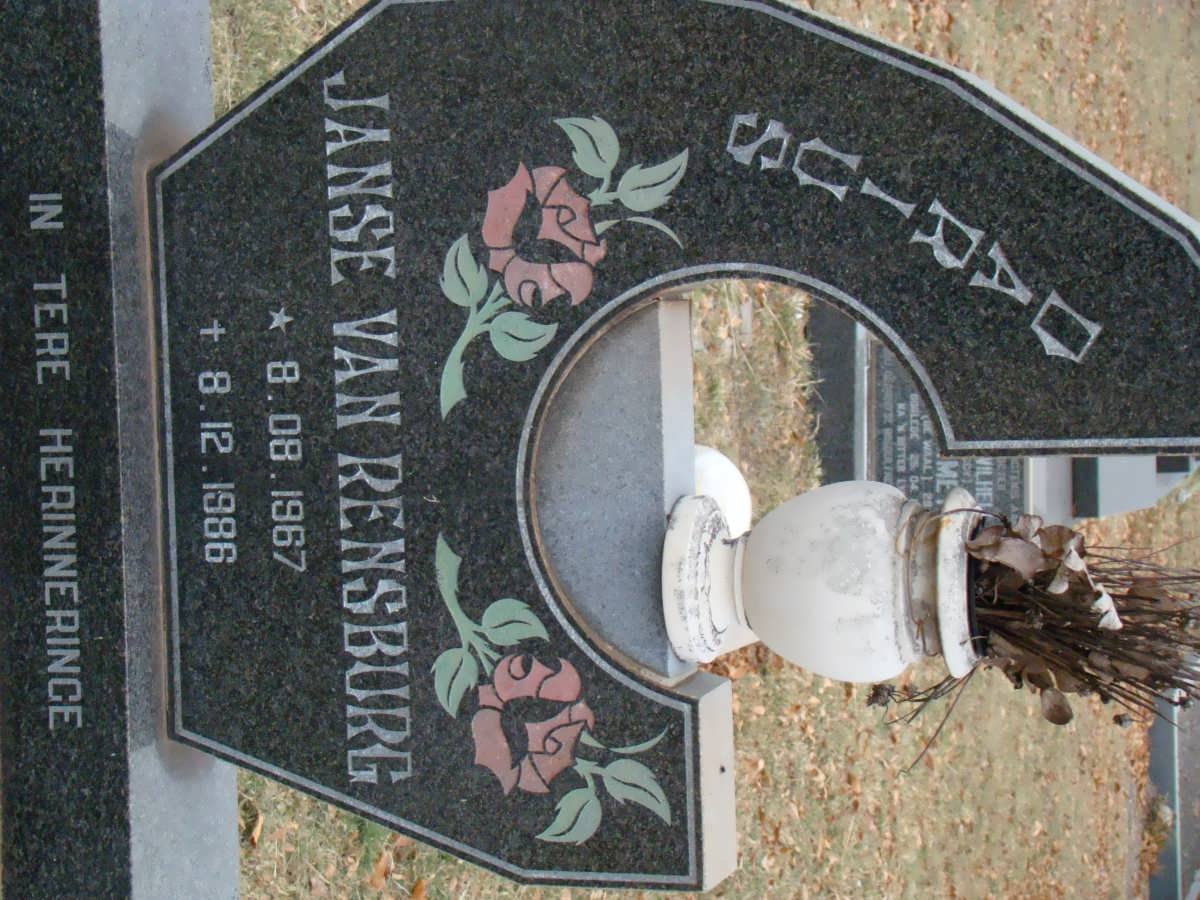 RENSBURG Darius, Janse van 1967-1986