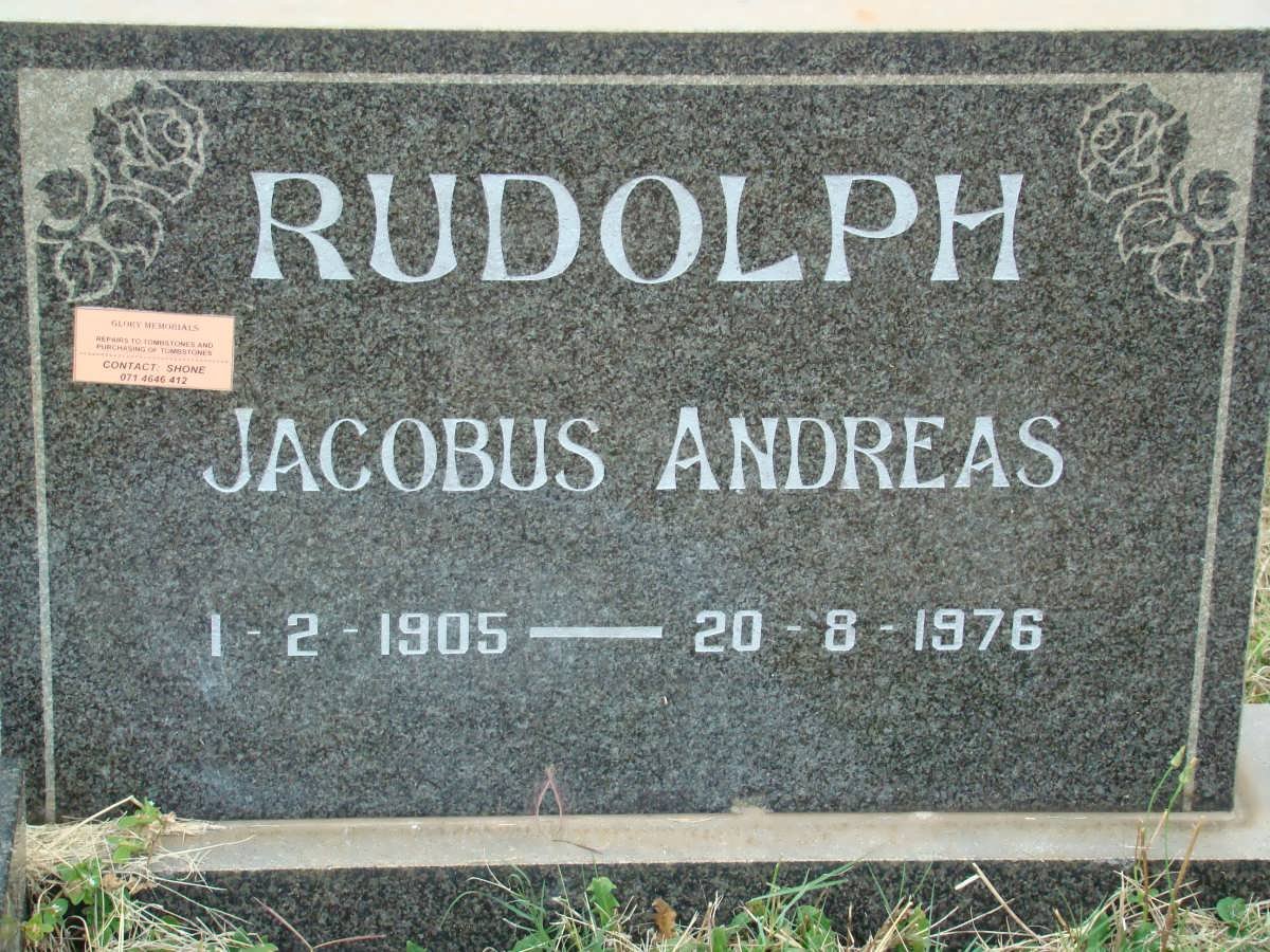 RUDOLPH Jacobus Andreas 1905-1976
