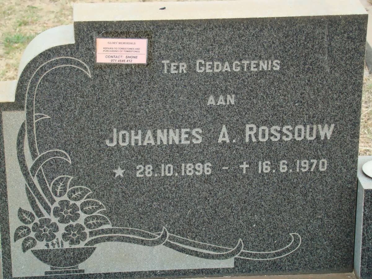 ROSSOUW Johannes A. 1896-1970
