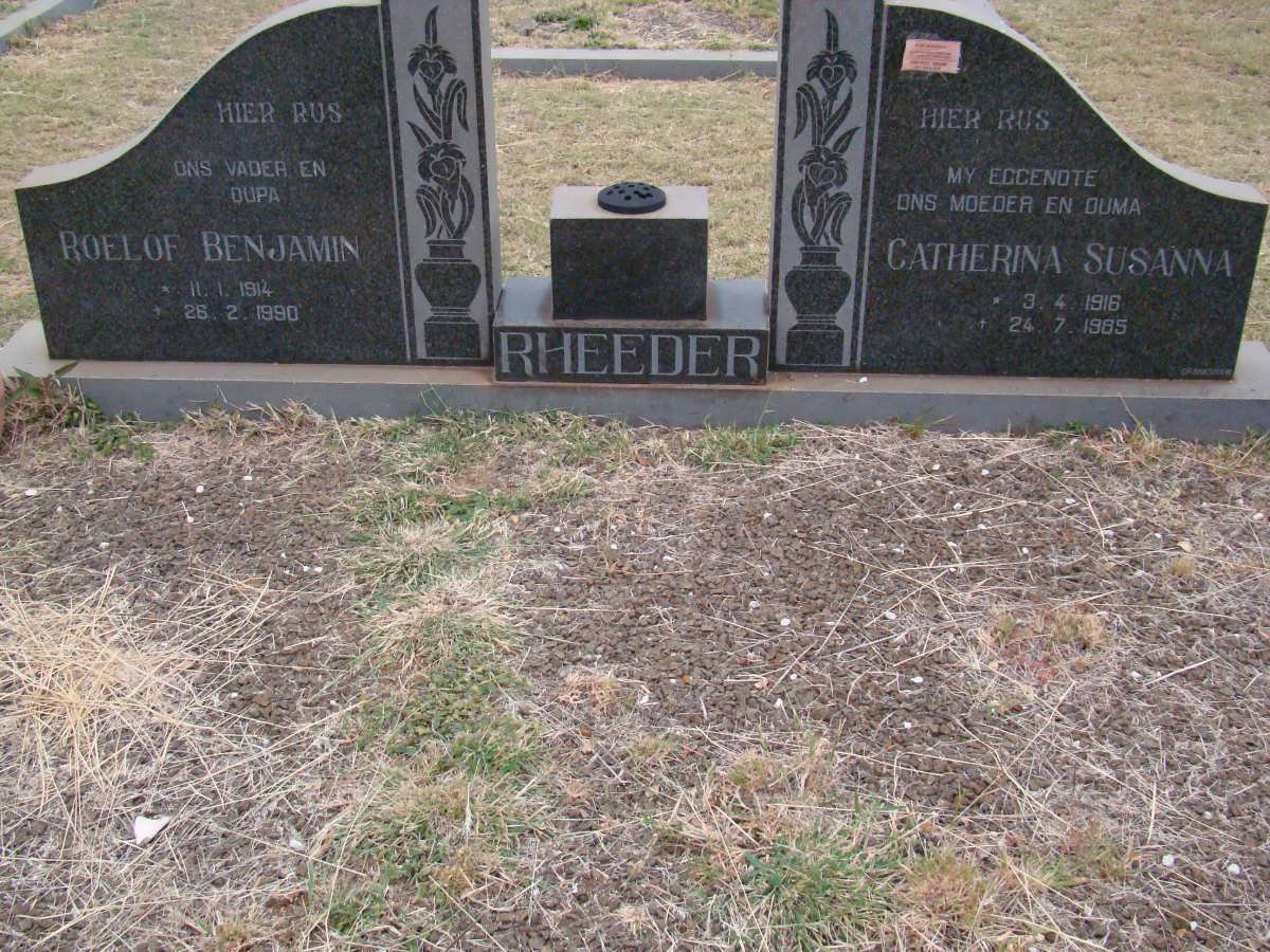 RHEEDER Roelof Benjamin 1914-1990 &amp; Catherina Susanna 1916-1985