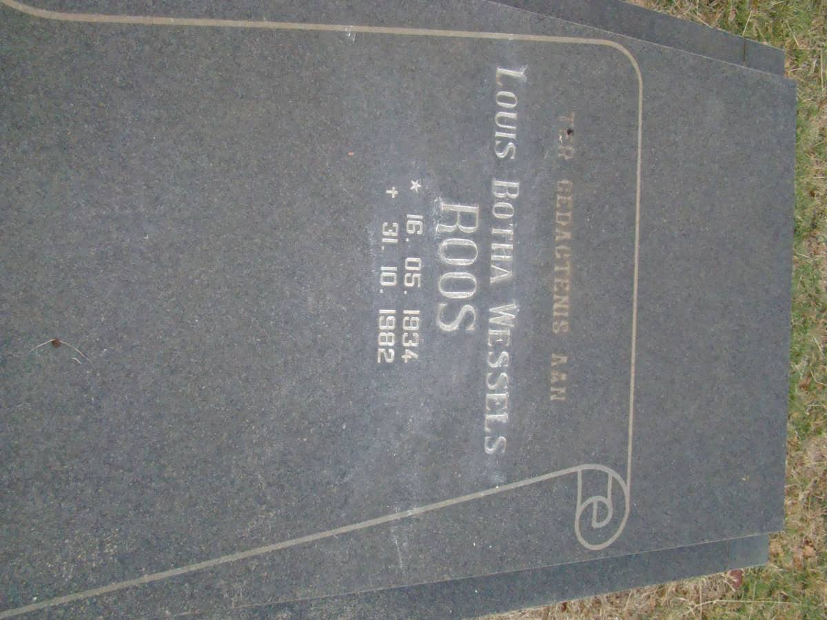 ROOS Louis Botha Wessels 1934-1982